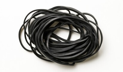 Black rubber bands in a coil (1)