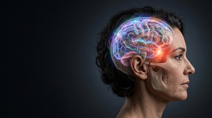 Naklejka premium Migraine Aura Phase Visualization