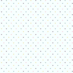 Pastel Hearts Seamless Pattern Background