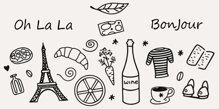 Parisian doodles a charming collection of french themed illustrations