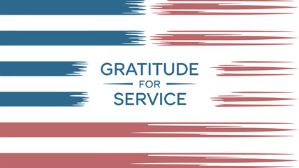Obraz premium A patriotic graphic design expressing gratitude for service with American flag colors