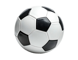 Obraz premium Classic black and white soccer ball with distinct pentagon and hexagon panels