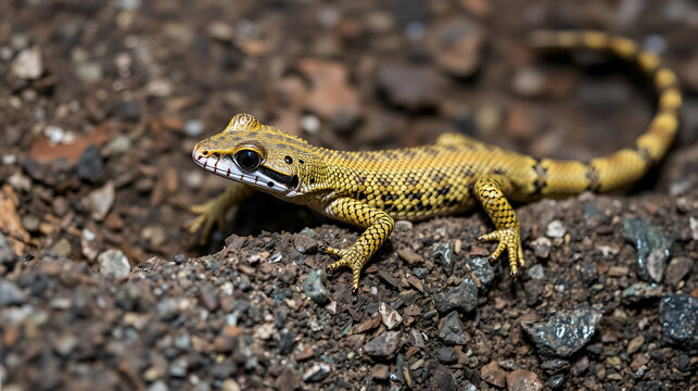 lucertola dei muri (Podarcis muralis) in contesto autunnale