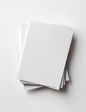 Stack of blank white publications