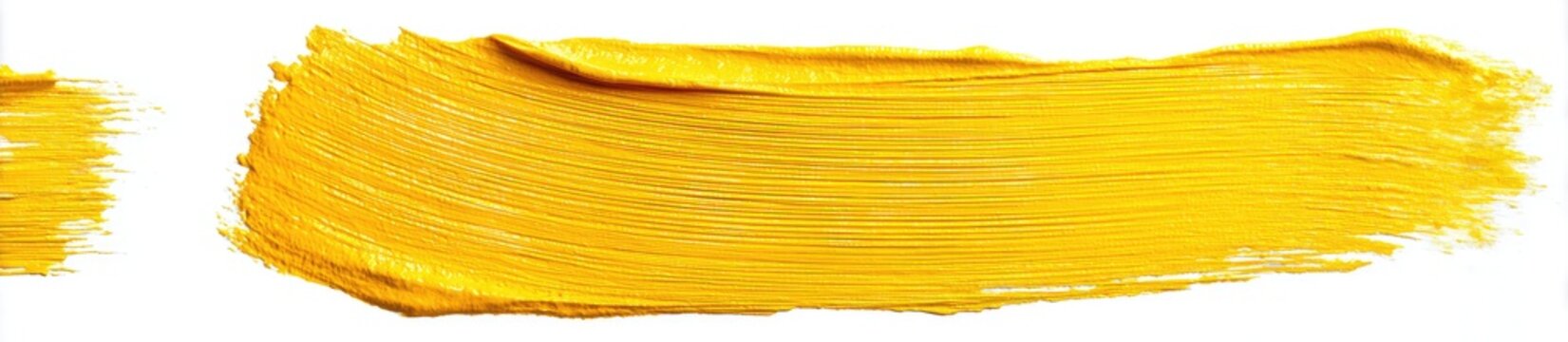 Horizontal swath of bright yellow paint