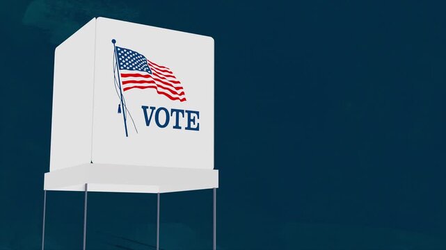 American Voting Booth Animation 