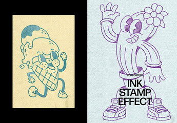 Ink Stamping Effect Mockup