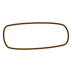 Obraz premium Rounded rectangle outline bubble icon