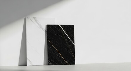 Fototapeta premium marble business card mockup