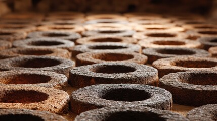 Naklejka premium Georgian wine making process from vineyard to cellar.