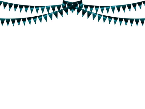 ガーランド三角、曲線、16青緑F6