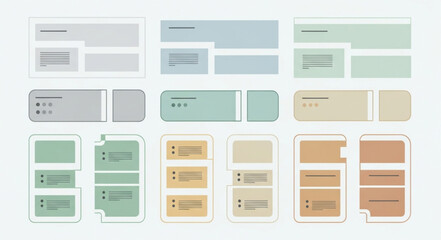 Abstract design elements for user interface and web design.