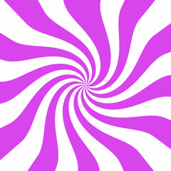 Hypnotic swirl background in bright purple and white with radial spiral pattern
