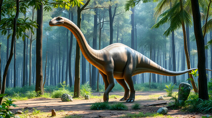 Diplodocus that walks in the forest
