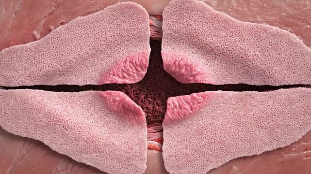 Wound Healing Visuals. Educational Visualization Of Skin Regeneration And Tissue Closure. Comprehensive Depiction Of Granulation Tissue Formation And Epidermal Reepithelialization During Healing