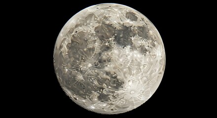 Naklejka premium Close up lunar surface craters maria highlands detailed geology cosmic celestial texture