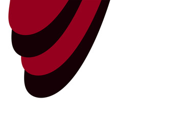 Abstract red and black stripes on a white background. Vector illustration.