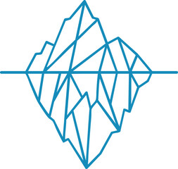 Iceberg Line Art Illustration © KEI KATA