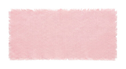 Rectangular pink fleece fabric scrap on transparent background © shuphanida