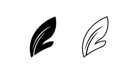 Obraz premium Minimalist feather icon design Vector