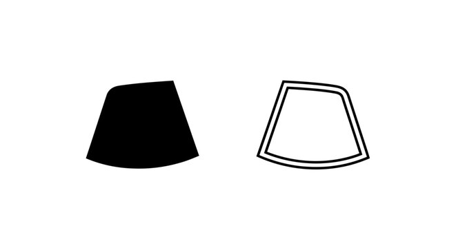 3d cone and frustum geometric shapes Vector