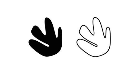 Fototapeta premium Hand gestures - positive and negative Vector