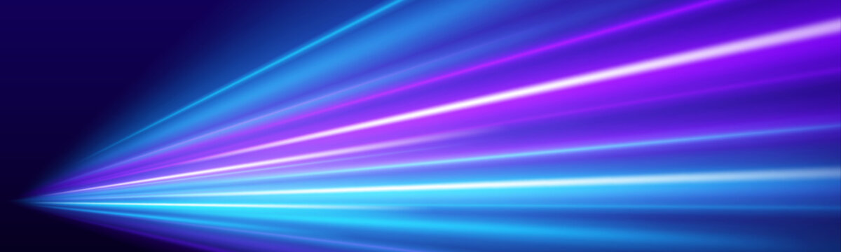 A smooth multicolor speed trail flows rapidly, leaving radiant glowing paths and subtle spark highlights. vector