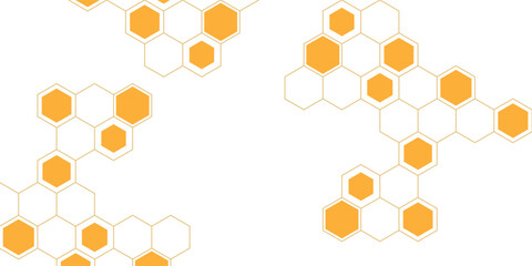simple orange honeycomb design for banner poster background.