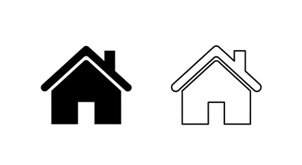 Obraz premium Minimalist house icons set Vector