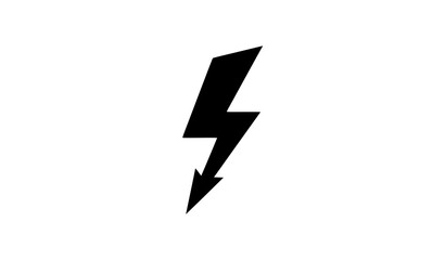 Minimal Electric Lightning Flash Logo Vector for Energy and Warning Concept
