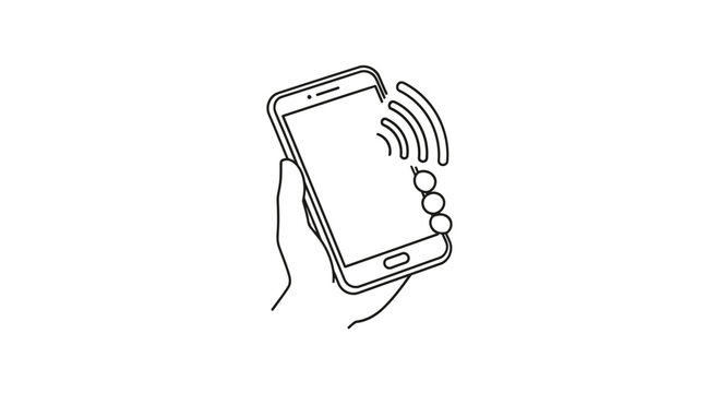 Hand holding a smartphone device.