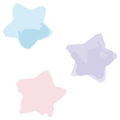 幼稚園・保育園向け 7月のやさしい水彩挿絵イラストシリーズ｜七夕飾り Tanabata Decoration Watercolor Illustration