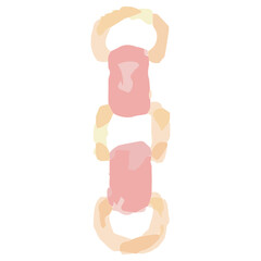 幼稚園・保育園向け 7月のやさしい水彩挿絵イラストシリーズ｜七夕飾り Tanabata Decoration Watercolor Illustration