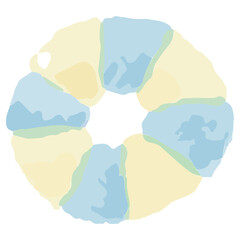 幼稚園・保育園向け 7月のやさしい水彩挿絵イラストシリーズ｜浮き輪 Summer Swim Ring Watercolor