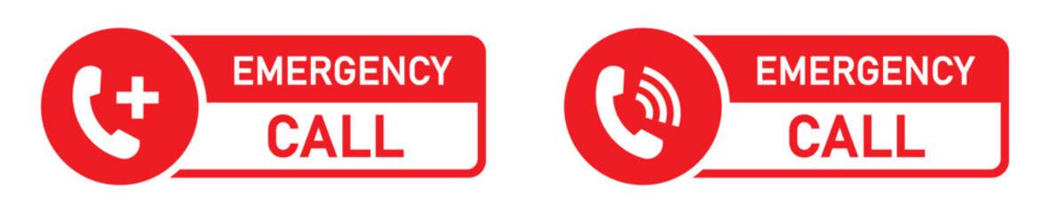 Emergency call number icon vector illustration