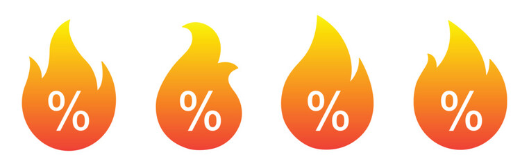 Hot sale icon. Discount offer icon, vector illustration