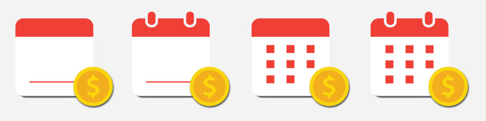 Payday icon. Pay date set icon vector illustration