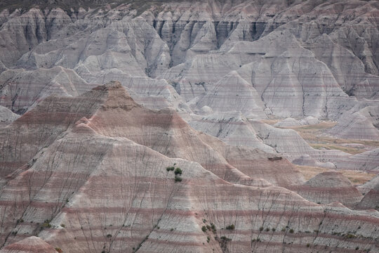 Badland Layered Rocks in Badlands National Park