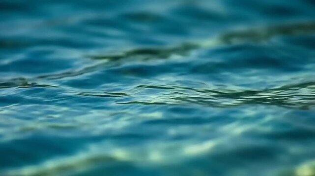 Calm Ocean Waves with Blue Water Surface.