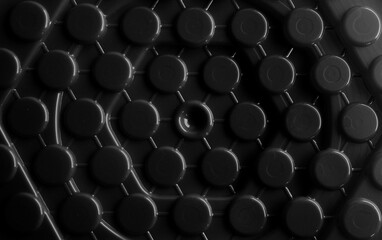 Obraz premium Abstract background with a smooth pattern of identical circles in grayscale