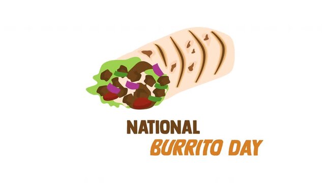 national burrito day motion video, ideal for national burrito day celebration