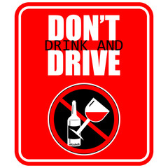 Don't drink and drive, sign vector