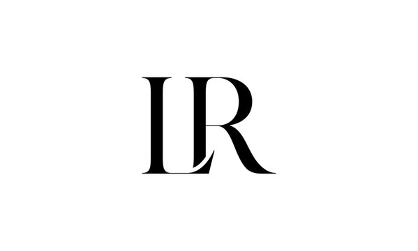 LR initial letters logo or LR monogram