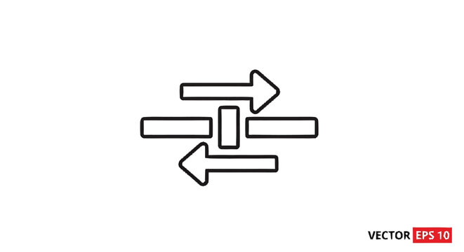 Arrows Indicating Exchange and Directional Flow.