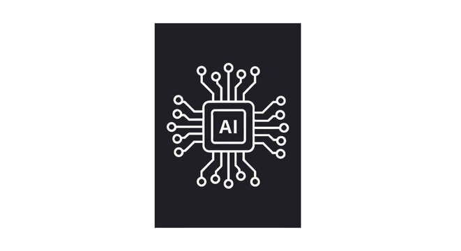 Artificial Intelligence Chip Technology Concept Illustration.