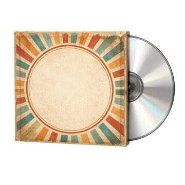 Vintage CD Box Design with Blank Space