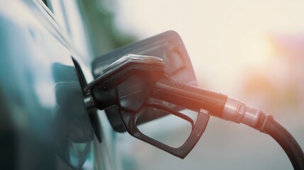 Gas pump is being used to fill a car