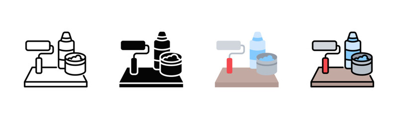 Flat Roof Icon Pack In Multiple Styles