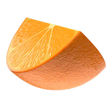 Half Orange Wedge