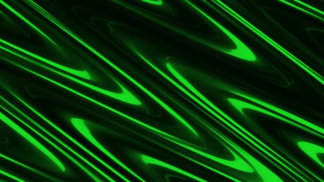 Dark green abstract background featuring glowing diagonal zigzag lines that create depth and a futuristic, wave-like motion across the composition.